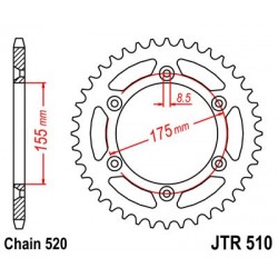 Foaie spate JT JTR 510-46 46T, 520 Foaie spate JT JTR 510-46 46T, 520