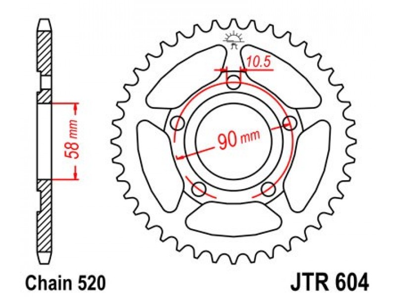 Foaie spate JT JTR 604-40 40T, 520