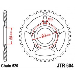 Foaie spate JT JTR 604-44 44T, 520 Foaie spate JT JTR 604-44 44T, 520