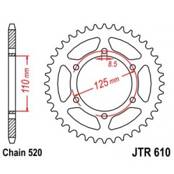 Foaie spate JT JTR 610-51 51T, 520 Foaie spate JT JTR 610-51 51T, 520