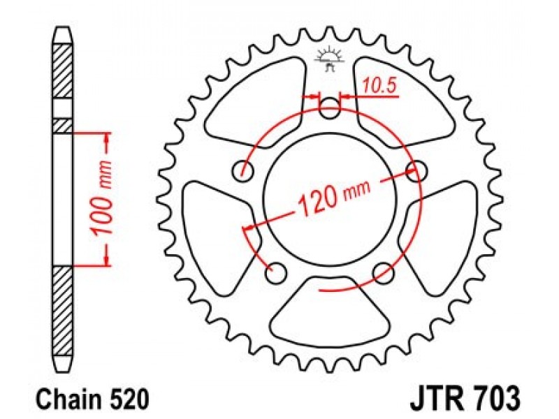 Foaie spate JT JTR 703-44 44T, 520 Foaie spate JT JTR 703-44 44T, 520