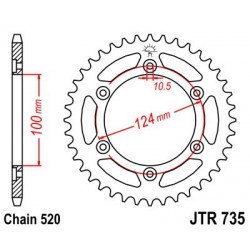 Foaie spate JT JTR 735-45 45T, 520 Foaie spate JT JTR 735-45 45T, 520