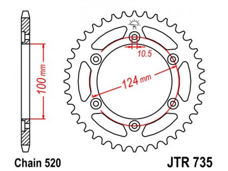 Foaie spate JT JTR 735-48 48T, 520 Foaie spate JT JTR 735-48 48T, 520