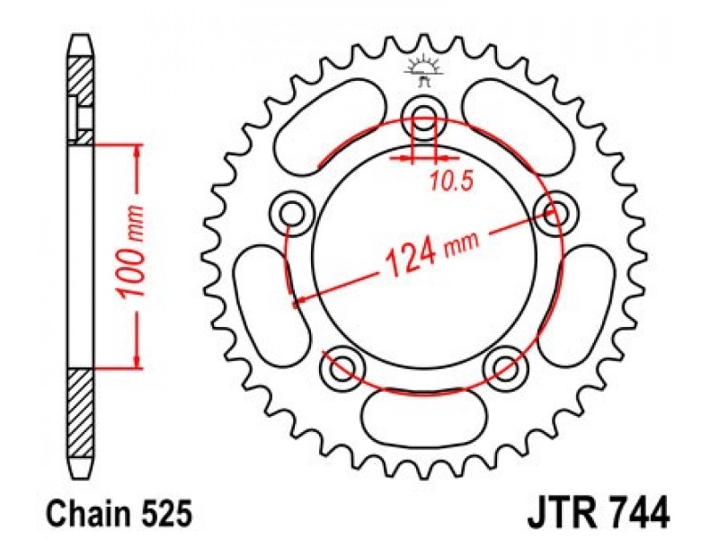 Foaie spate JT JTR 744-36 36T, 525 Foaie spate JT JTR 744-36 36T, 525