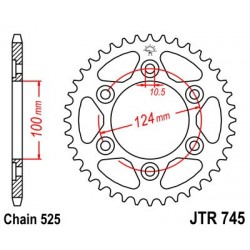 Foaie spate JT JTR 745-39 39T, 525 Foaie spate JT JTR 745-39 39T, 525