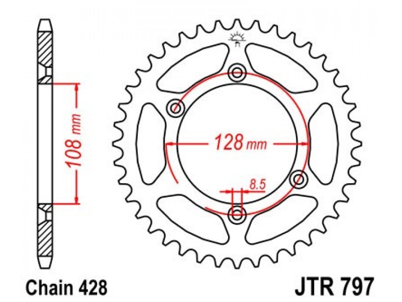 Foaie spate JT JTR 797-51 51T, 428 Foaie spate JT JTR 797-51 51T, 428