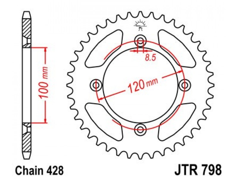Foaie spate JT JTR 798-44 44T, 428 Foaie spate JT JTR 798-44 44T, 428