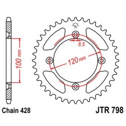 Foaie spate JT JTR 798-49 49T, 428 Foaie spate JT JTR 798-49 49T, 428