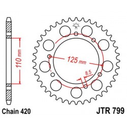 Foaie spate JT JTR 799-50 50T, 420 Foaie spate JT JTR 799-50 50T, 420