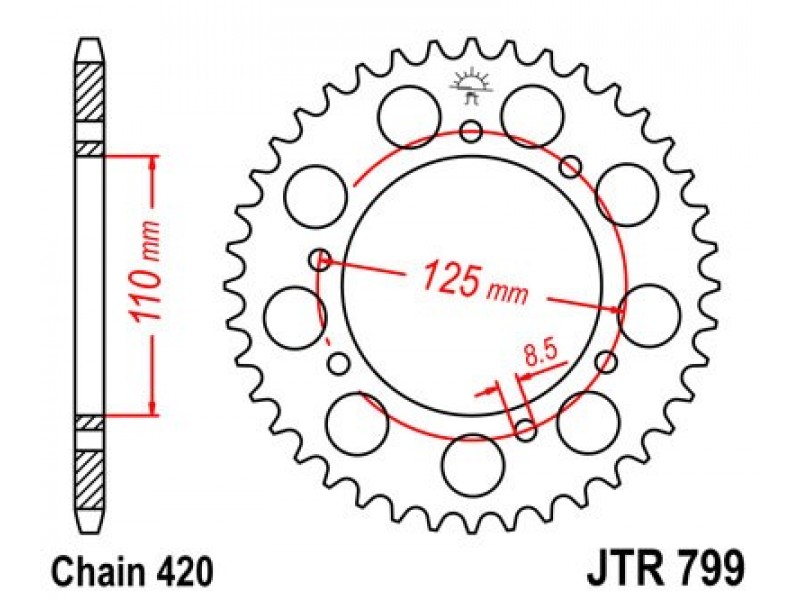Foaie spate JT JTR 799-50 50T, 420 Foaie spate JT JTR 799-50 50T, 420
