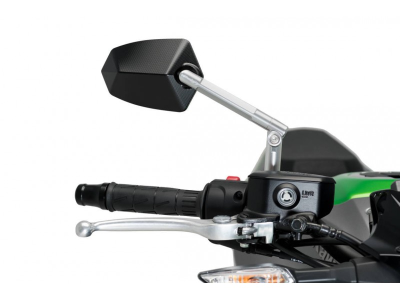 Oglinda retrovizoare PUIG GT.1 020DN anodized aluminium / black dreapta