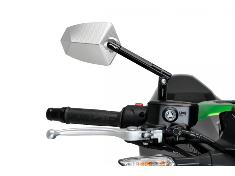 Oglinda retrovizoare PUIG GT.1 020ND black / anodized aluminium dreapta