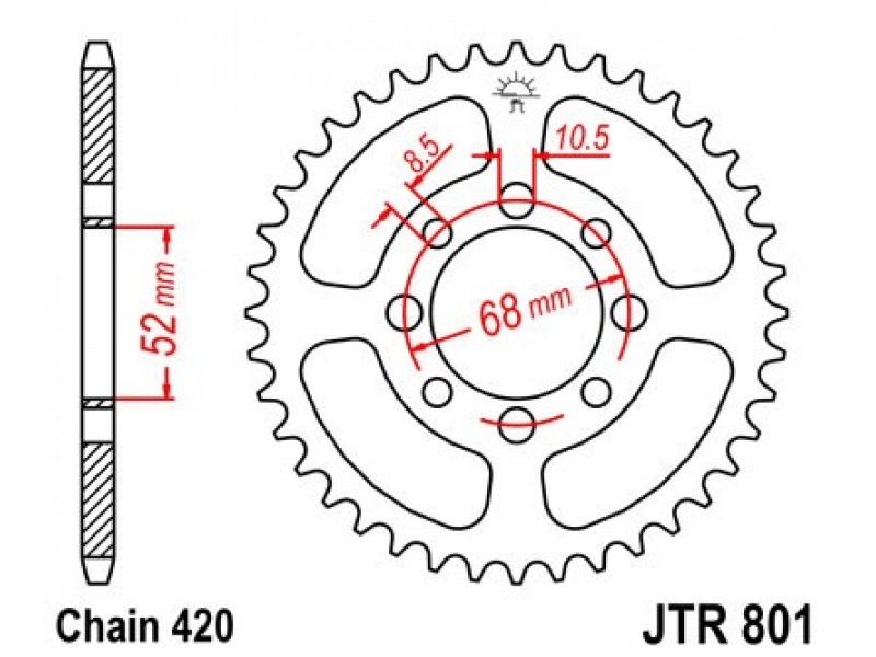 Foaie spate JT JTR 801-35 35T, 420 Foaie spate JT JTR 801-35 35T, 420