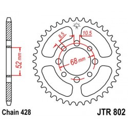 Foaie spate JT JTR 802-50 50T, 428 Foaie spate JT JTR 802-50 50T, 428