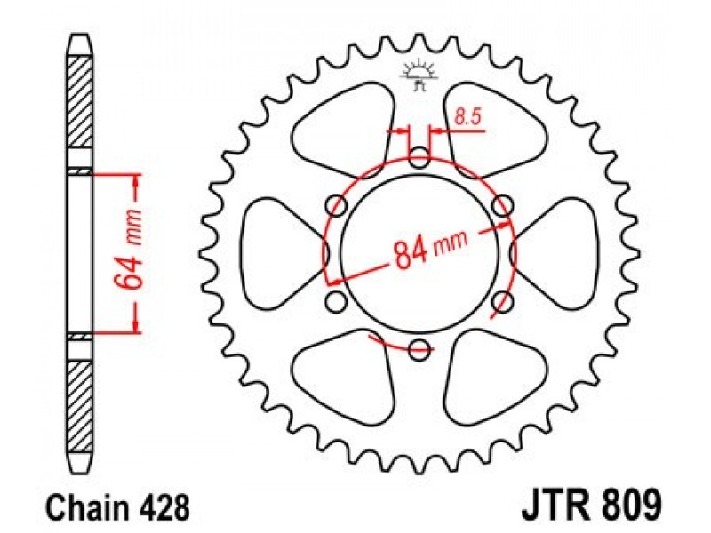 Foaie spate JT JTR 809-47 47T, 428 Foaie spate JT JTR 809-47 47T, 428