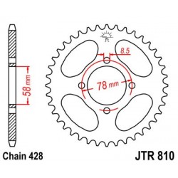 Foaie spate JT JTR 810-37 37T, 428 Foaie spate JT JTR 810-37 37T, 428