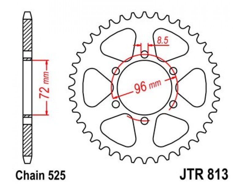 Foaie spate JT JTR 813-39 39T, 525 Foaie spate JT JTR 813-39 39T, 525