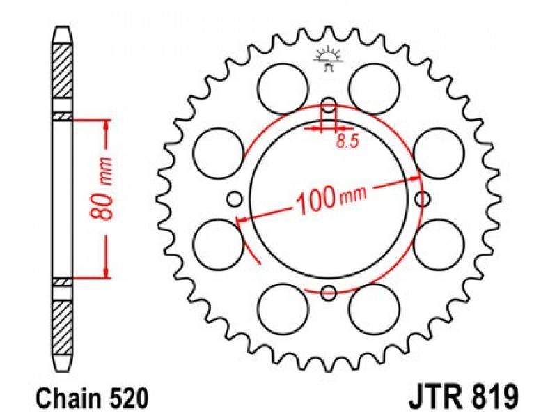 Foaie spate JT JTR 819-46 46T, 520