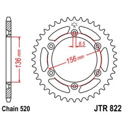Foaie spate JT JTR 822-51 51T, 520 Foaie spate JT JTR 822-51 51T, 520