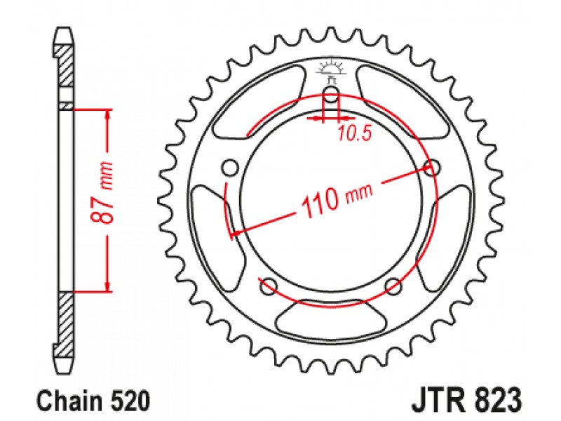 Foaie spate JT JTR 823-41 41T, 520 Foaie spate JT JTR 823-41 41T, 520