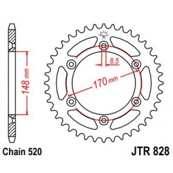 Foaie spate JT JTR 828-46 46T, 520 Foaie spate JT JTR 828-46 46T, 520