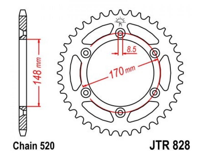 Foaie spate JT JTR 828-46 46T, 520