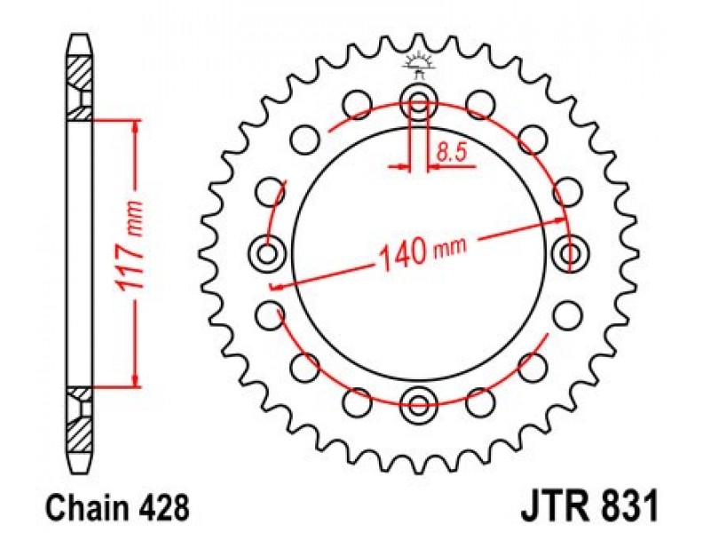 Foaie spate JT JTR 831-48 48T, 428
