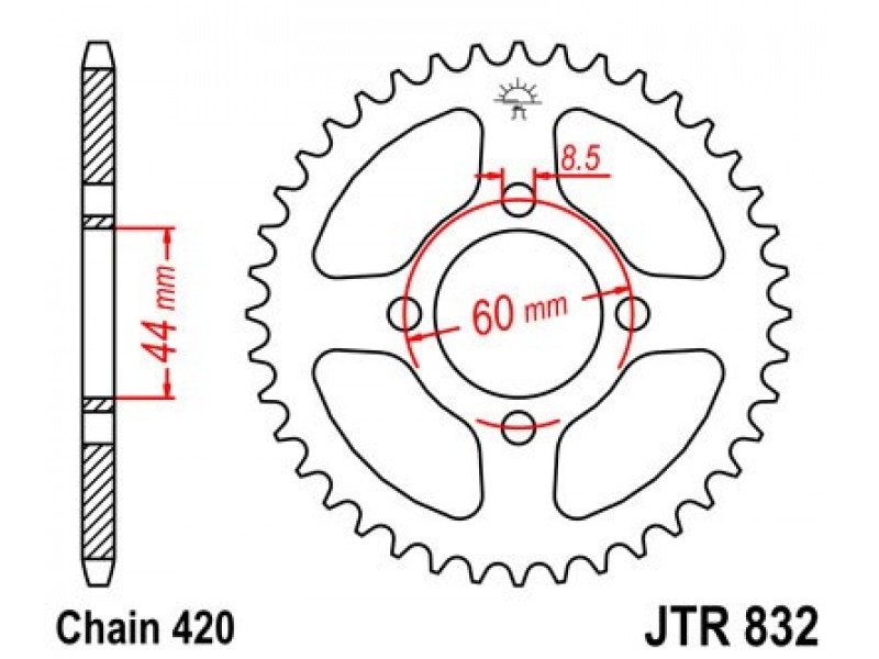 Foaie spate JT JTR 832-40 40T, 420 Foaie spate JT JTR 832-40 40T, 420