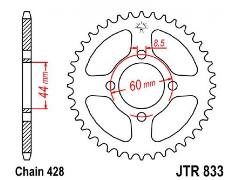Foaie spate JT JTR 833-49 49T, 428