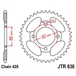 Foaie spate JT JTR 836-39 39T, 428 Foaie spate JT JTR 836-39 39T, 428