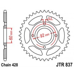 Foaie spate JT JTR 837-39 39T, 428 Foaie spate JT JTR 837-39 39T, 428