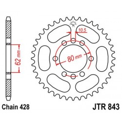 Foaie spate JT JTR 843-50 50T, 428 Foaie spate JT JTR 843-50 50T, 428