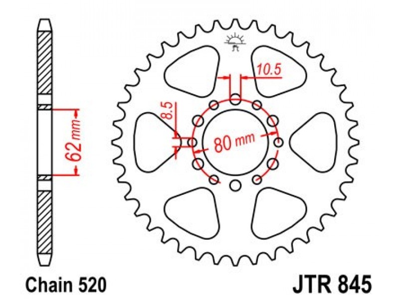 Foaie spate JT JTR 845-49 49T, 520