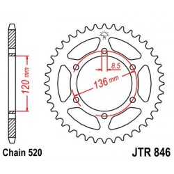 Foaie spate JT JTR 846-40 40T, 520 Foaie spate JT JTR 846-40 40T, 520