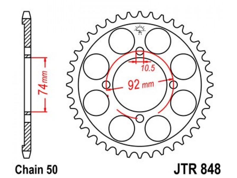 Foaie spate JT JTR 848-37 37T, 530 Foaie spate JT JTR 848-37 37T, 530