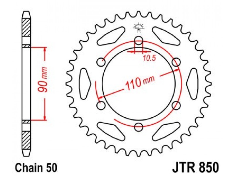 Foaie spate JT JTR 850-32 32T, 530 Foaie spate JT JTR 850-32 32T, 530