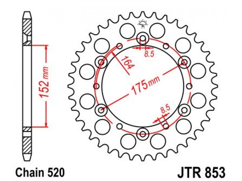 Foaie spate JT JTR 853-46 46T, 520