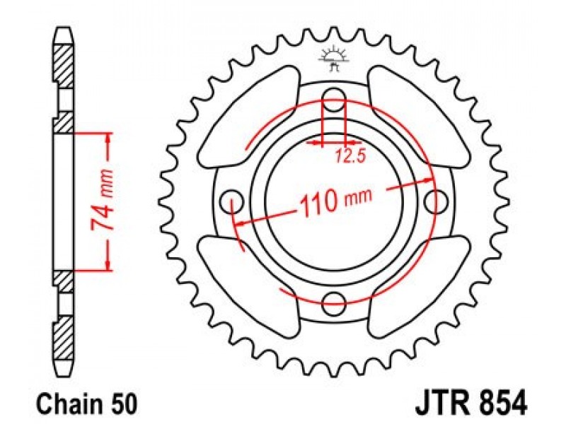 Foaie spate JT JTR 854-43 43T, 530 Foaie spate JT JTR 854-43 43T, 530