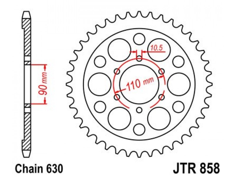 Foaie spate JT JTR 858-35 35T, 630 Foaie spate JT JTR 858-35 35T, 630