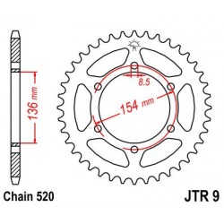 Foaie spate JT JTR 9-47 47T, 520 Foaie spate JT JTR 9-47 47T, 520