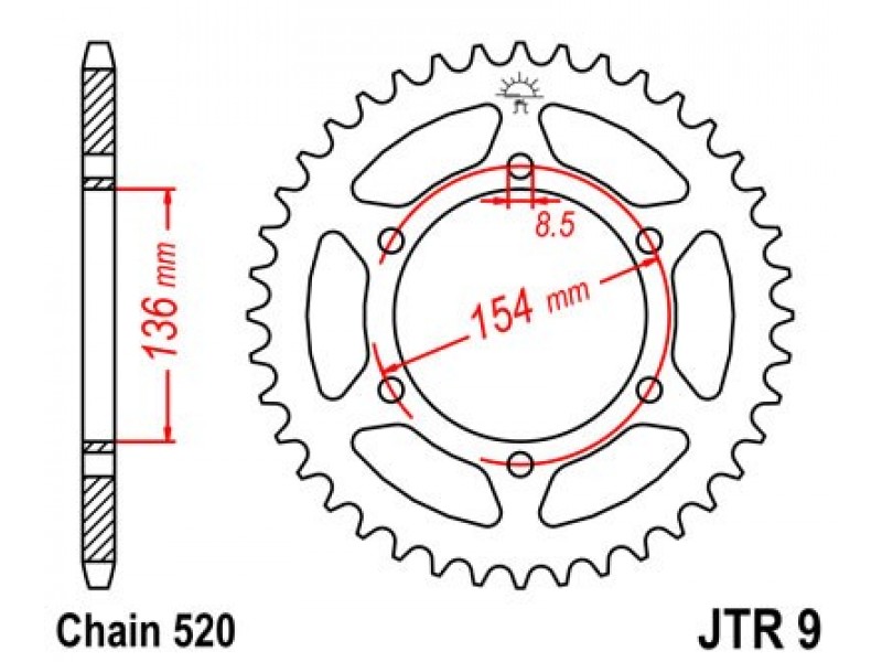 Foaie spate JT JTR 9-47 47T, 520 Foaie spate JT JTR 9-47 47T, 520