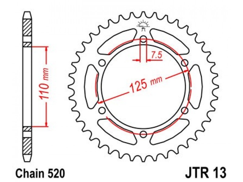 Foaie spate JT JTR 13-41 41T, 520