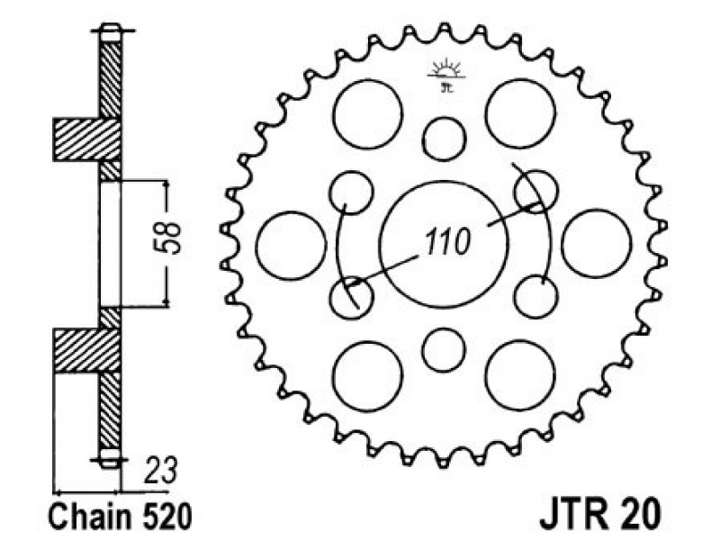Foaie spate JT JTR 20-41 41T, 520