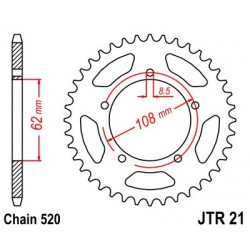 Foaie spate JT JTR 21-40 40T, 520 Foaie spate JT JTR 21-40 40T, 520