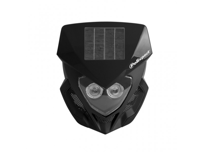 Headlights POLISPORT LOOKOS EVO 8668900002 Solar Version with LED (headlight+battery) Negru