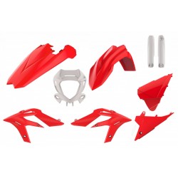 Kit plastice POLISPORT 91059 enduro Red/White Kit plastice POLISPORT 91059 enduro Red/White