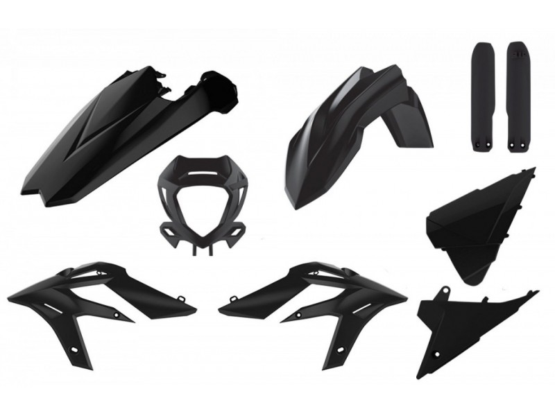 Kit plastice POLISPORT 91060 enduro Negru