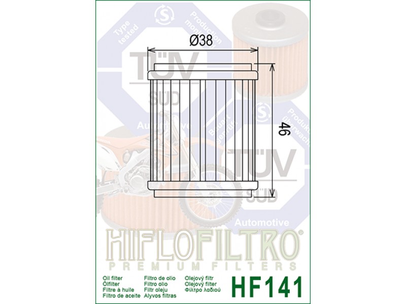 Filtru de ulei HIFLOFILTRO HF141 Filtru de ulei HIFLOFILTRO HF141