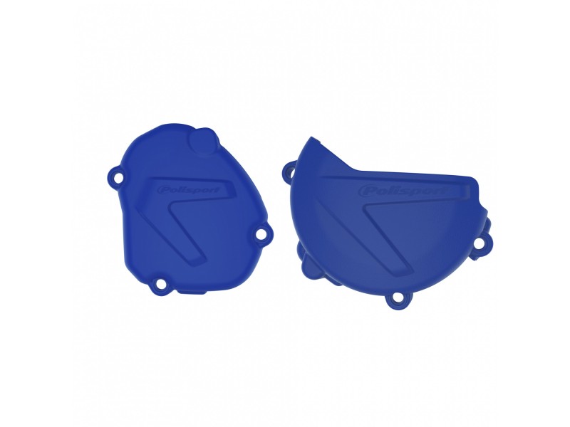 Clutch and ignition cover protector kit POLISPORT 90938 Albastru