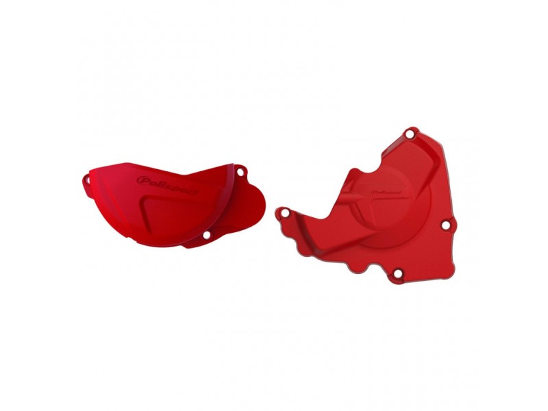 Clutch and ignition cover protector kit POLISPORT 90956 Rosu